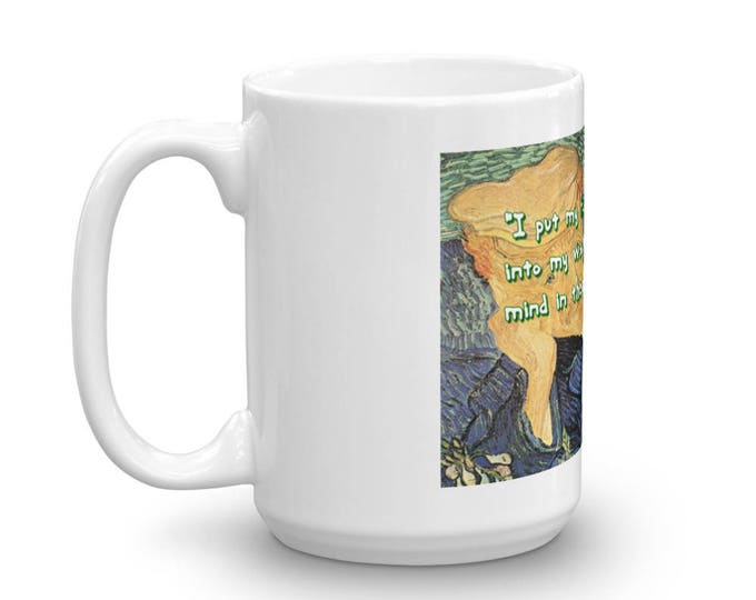 Vincent Van Gogh self portrait mug, Fine Art Cup, Van Gogh Painting Theme Design, Famous Artist, Coffee Fiend, Coffee Lovers, Coffee Gift