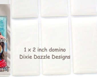 Domino seals 1x2 inch (25x50mm) 50 pieces DOMINO size clear epoxy stickers, domed cover cabochon for pendant jewelry, diy domino jewelry