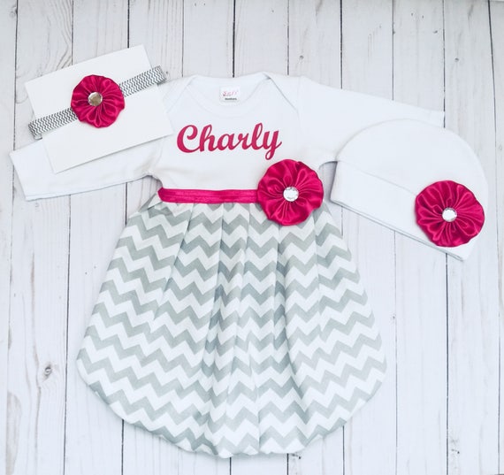 monogrammed-baby-gown-personalized-with-your-babies-name-grey