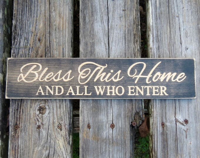 bless our home sign,bless this home sign,bless this home,bless our home,home decor,wood sign,home sign,wall decor,farmhouse decor,wall art