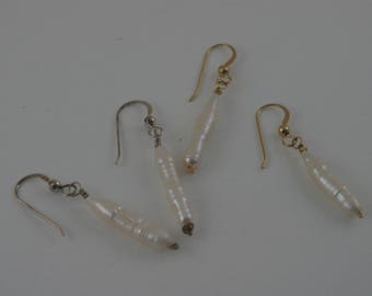 Sterling Silver or 14k GF Pearl Drop Earrings