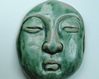 buddha head ceramic buddha mask paperweight zen decor