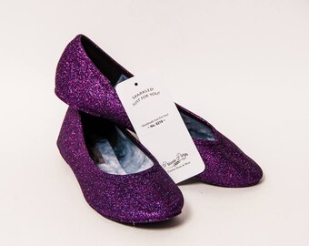 Ready 2 Ship - Size 7 Razzle Purple Ballet Flats Slippers Shoes