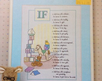 Children Learn What They Live, Counted Cross Stitch Pattern, by Leisure Arts, 1986