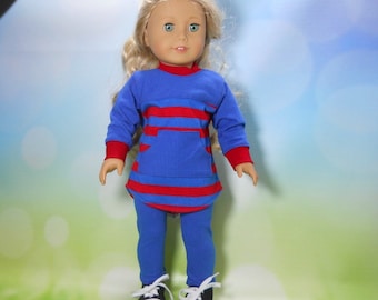 18 inch doll clothes, Two Piece Outfit, Oversized Top and Leggings, 08-2250