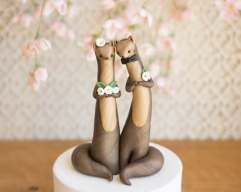 Pine Marten Wedding Cake Topper by Bonjour Poupette