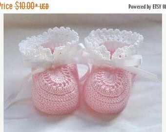Crochet Little Pixes Baby Booties-Reborn Doll Shoes-Handmade Baby Shower Gift-0-3 Months