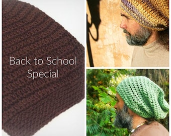 Brown Slouchy Beanie | Back to School SALE | Soft | Vegan | Ready to Ship