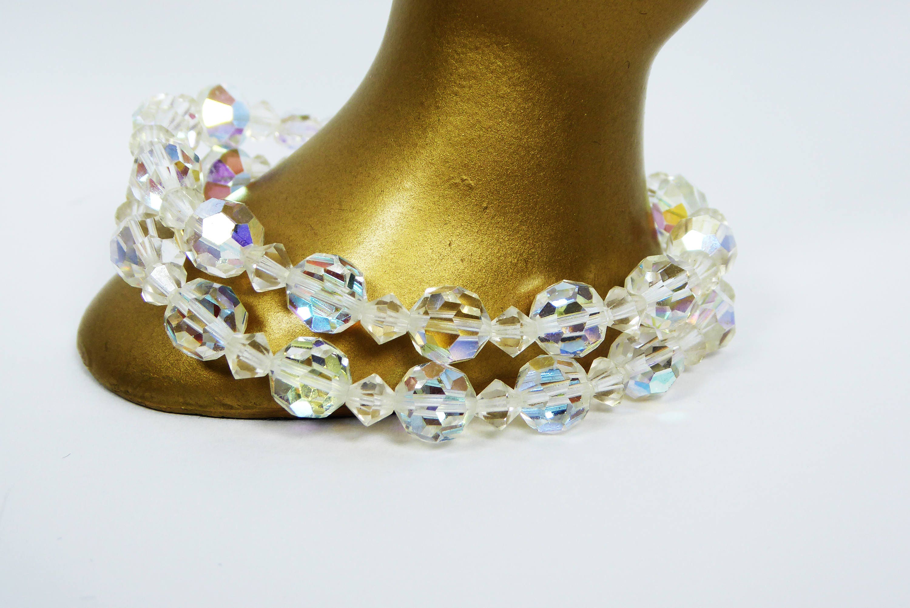 Double Strand Crystal Bead Bracelet Decorative Rhinestone