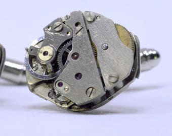 Watch movement cufflinks