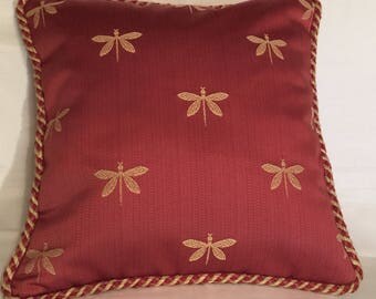 Country French Cottage Rooster Pillow Provence Yellow Ivory Toile Hens