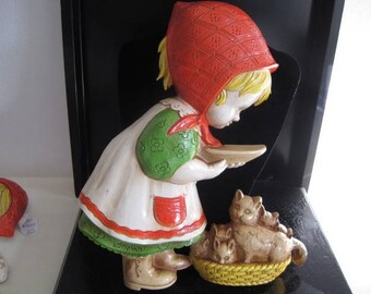 vintage Children with their Pets by Homco - set of 2