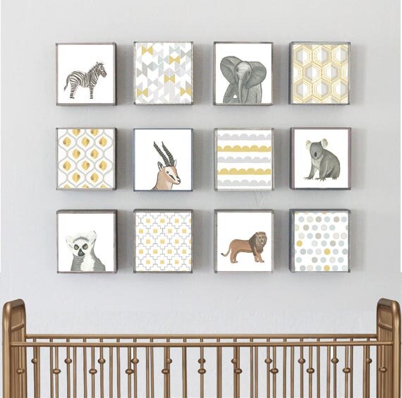 zoo animals nursery safari nursery wall art jungle decor