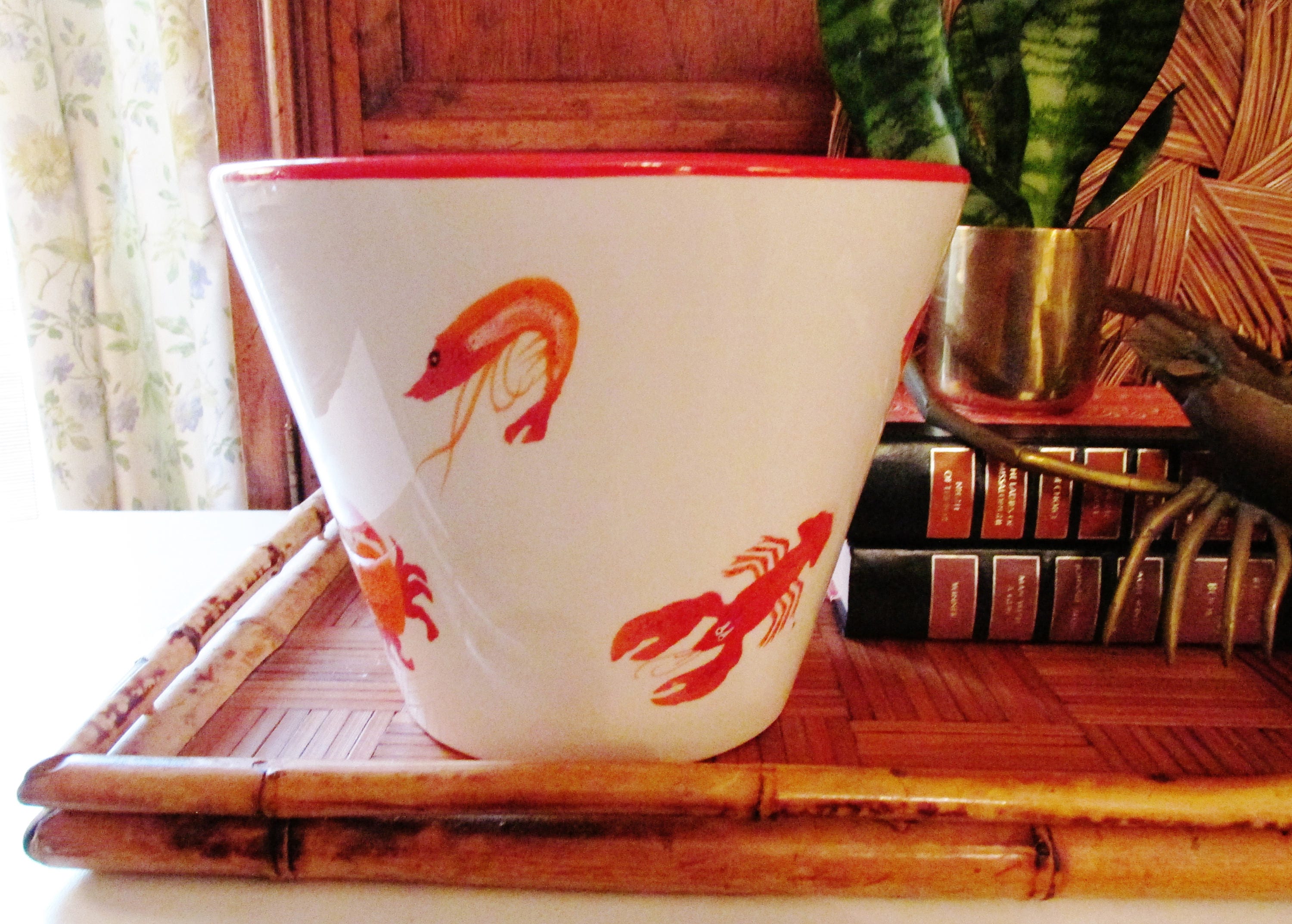 Crate and Barrel Bar Harbour Lobster Crab Fish Pottery