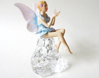 Amber Auburn Crystal Fairy Figurine 8.2cm
