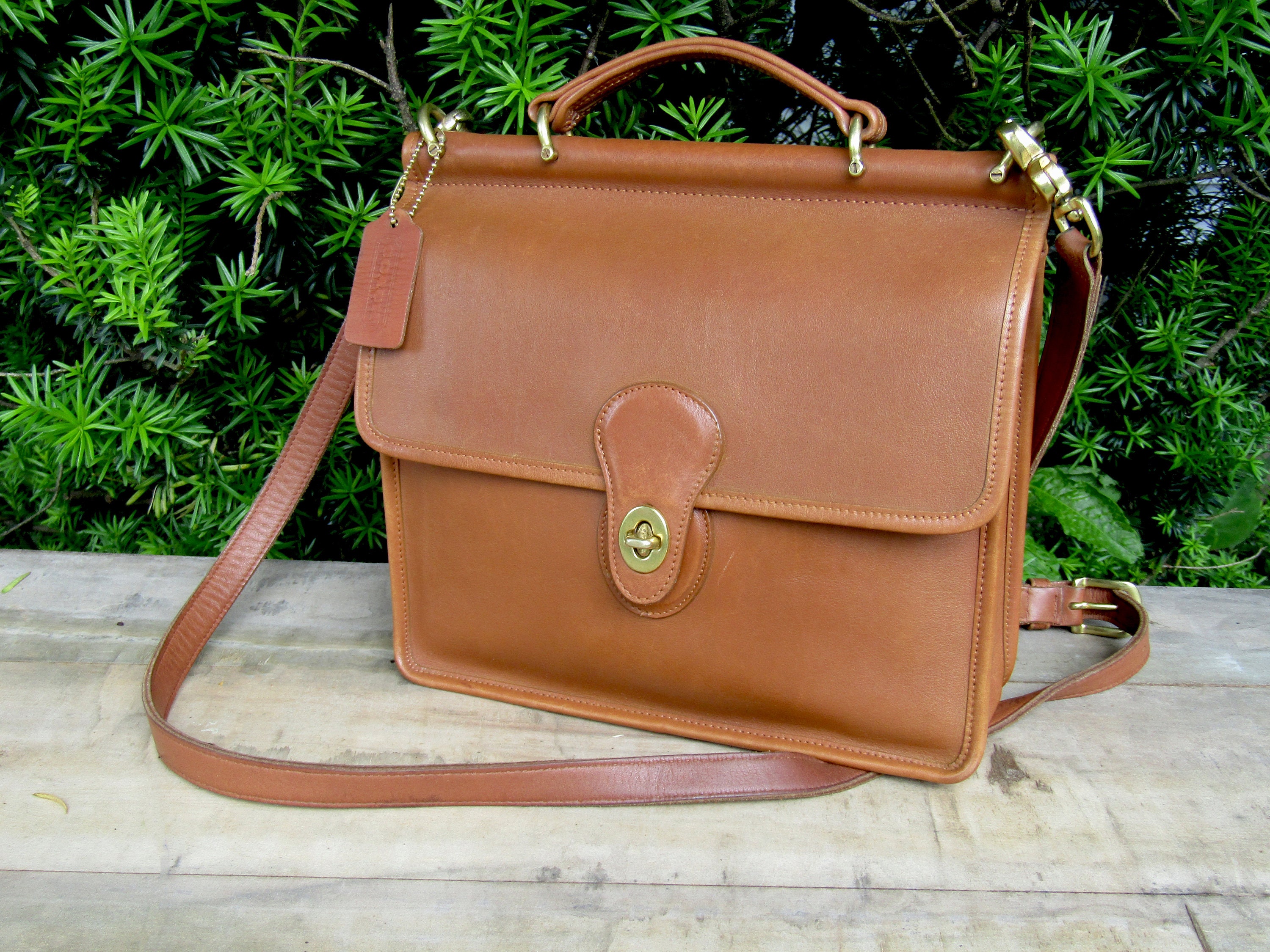 coach leather messenger