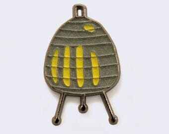 Japanese Mid Century Table Lamp Enamel Pin (Glow-in-the-Dark)