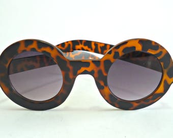 Vintage Sunglasses Round Tortoise Bakelite 1980's