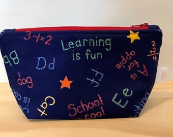 Back to School Zipper Bag