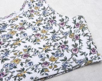 80's thermal floral crop top - large size