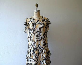 Vintage 1920s dress . 20s garden party dress