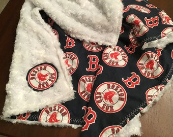 Boston Red Sox baby blanket, Sox baby, plush blanket, lovey blanket, sports blanket, stroller blanket, tummy time, crib bedding, playmat