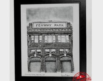 Boston red sox gift Red Sox Poster art print - Fenway park - Boston art Baseball Fan Gift