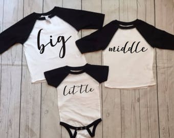 big little middle little little little shirts