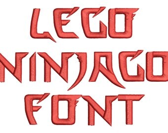 Lego Nijago Machine Embrodery font
