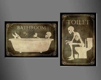 Bathroom Sign Halloween door signs of your choicetoilet Bathroom Sign Halloween door signs of your choicetoilet