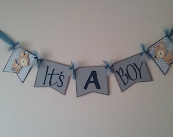 It's a Boy Baby Banner-Deer Baby Boy Banner-Deer Themed Boy Baby Shower- Deer It's A Boy Banner