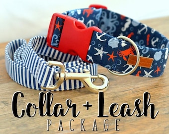 Any Collar + Leash Package -please note the pattern(s) of your choice at checkout