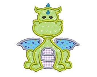 Dragon Applique Pattern PDF Cute Dragon Applique Template