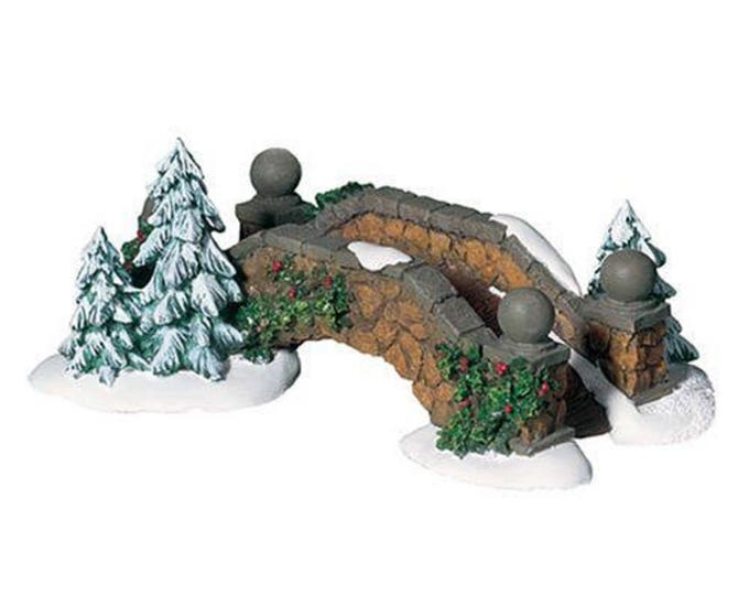 Dept 56 Stone Footbridge, Retired Accessory, Department 56 Decorative Village Series Footbridge 52646, Collectible Christmas Figurine