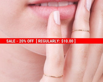 SALE 20% OFF Gold ring, Stacking ring, thin gold ring, simple rings, tiny rings, gold thin rings- RR2