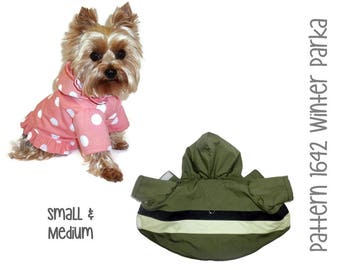 Winter Dog Coat Pattern 1642 * Small & Medium * Dog Clothes Sewing Pattern * Dog Coat * Dog Jacket * Boy Dog Clothes * Girl Dog Clothes