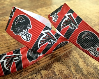 5 yards 7/8 Atlanta Falcons ribbon. Atlanta Falcons ribbon, Falcons ribbon, grosgrain ribbon, craft, crafting, sewing, scrapbook, hairbows
