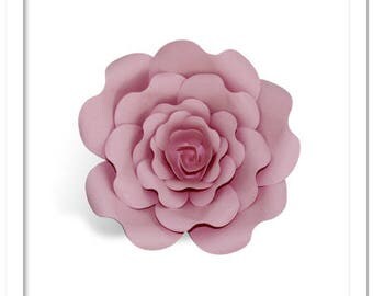 3D Large rose flowers petals Templates- cutting file in SVG, STUDIO, PDF formats