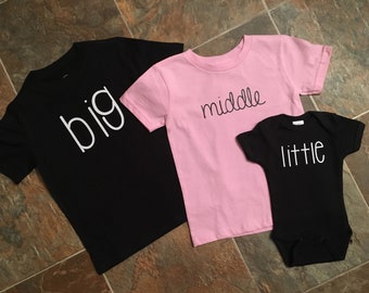 big little middle little little little shirts