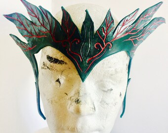 Poison Ivy Leather Crown