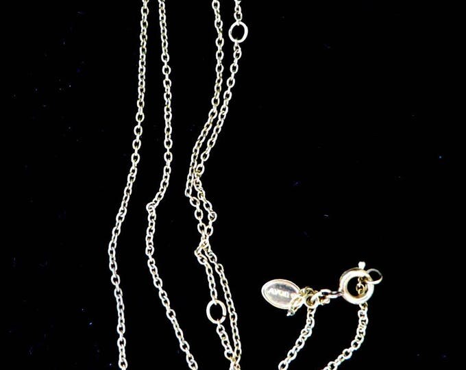 Avon Letter P Necklace, Vintage 1970s Initial Pendant Necklace