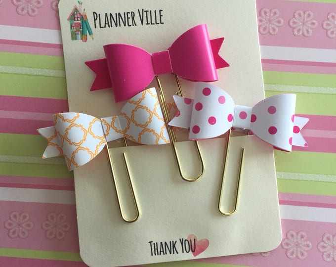 Gold Decorative Paper Clips -SOLD FOR CHARITY. Jumbo Planner Clips