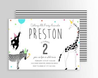 Animal Party Invitations 8