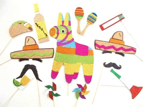Cinco de Mayo party/Mexican Fiesta photo booth props Mexican celebration Il_570xn