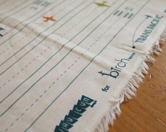 Birch Fabrics - Organic Airplane Fabric - Organic Cotton - Airplane Quilting Fabric - TransPacific Take Off - Airport Fabric