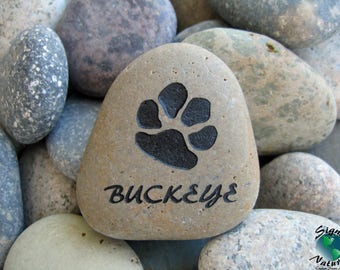 Pet Memorial 2in-3in keepsake stone - Custom Hand Engraved Pet Memory Stone to Honor Your Four Legged Family Members