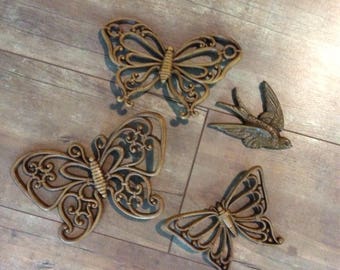 Syroco Homco Set of Butterflys and set of birds wall decor FREE SHIPPING