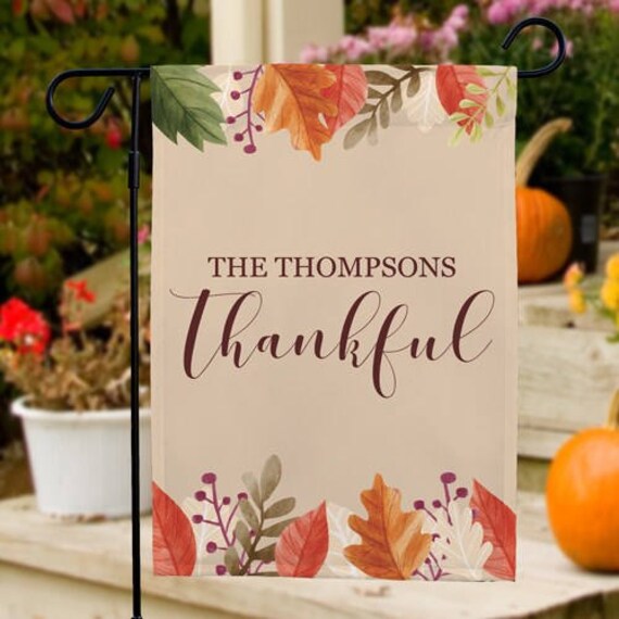 Personalized Garden Flag Thanksgiving Welcome Flag