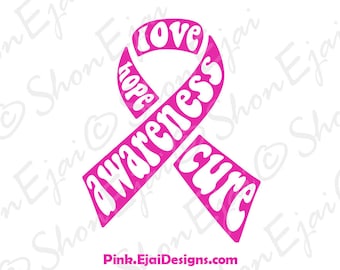 Breast Cancer Svg, Breast Cancer Ribbon Svg, Breast Cancer Awarenss Svg, Breast Cancer Awareness Ribbon Svg, Cancer Svg, Cancer Ribbon Svg
