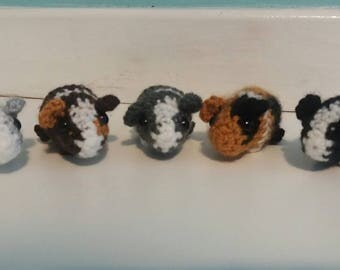 Baby Guinea Pig Pet Portrait, newborn guinea pig CE marked stuffy soft toy present gift custom customised small crochet crocheted